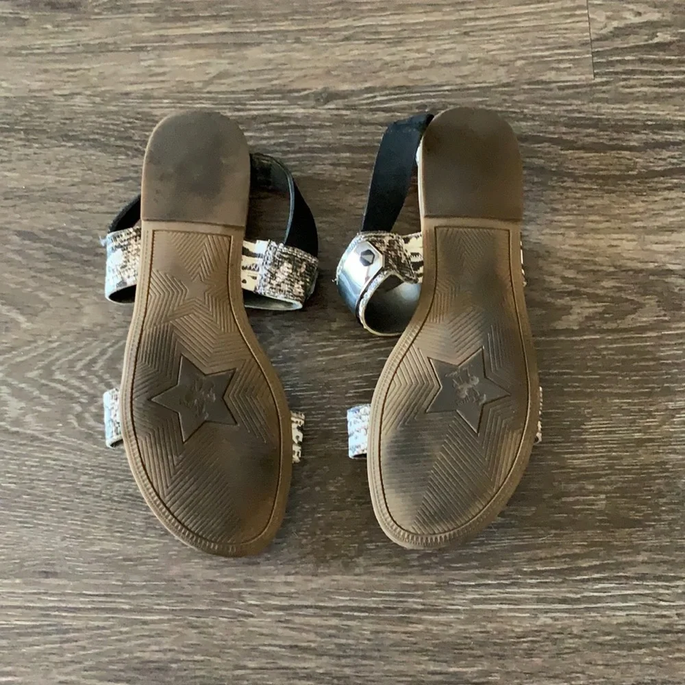 Circus by Sam Eldelman Metallic Brynn Faux Snake Skin Sandals - Picture 3 of 4